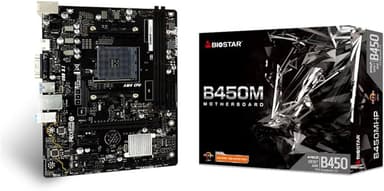 BIOSTAR B450MHP V6.1 SOCKET AM4 DDR4 USB 3.2 HDMI GIGABIT LAN 2 PCIE NEGRO