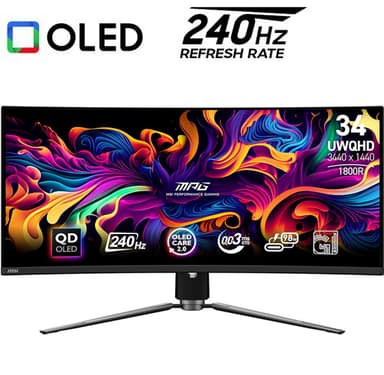 MSI MAG 341CQPX 34" QD-OLED QHD 240Hz Curvo