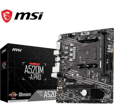 MSI PRO A520M-S – AM4 – DDR4 – Negro
