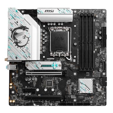 MSI B760M GAMING PLUS WIFI LGA1700 MATX DDR5 911-7D99-032 NEGRO / BLANCO