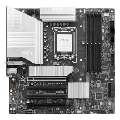 MSI PRO B860M-A WIFI LGA 1851 MICRO-ATX DDR5 911-7E42-002 NEGRO / BLANCO