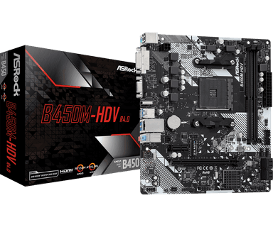 ASROCK B450M-HDV R4.0 – Socket AM4